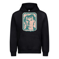 Black patrick swayze retro 80s fan aesthetic design Urban Hoodie - PixelWave