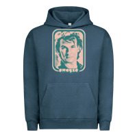 Pigment Midnight Navy patrick swayze retro 80s fan aesthetic design Urban Hoodie - PixelWave
