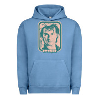Pigment Pebble Blue patrick swayze retro 80s fan aesthetic design Urban Hoodie - PixelWave