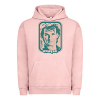 Pigment Salmon patrick swayze retro 80s fan aesthetic design Urban Hoodie - PixelWave