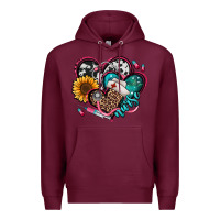 Burgundy nurse hearts Premium Hoodie - Jasminsmagicworld