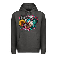 Charcoal Heather nurse hearts Premium Hoodie - Jasminsmagicworld