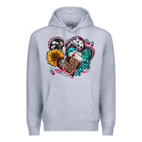 Heather Grey nurse hearts Premium Hoodie - Jasminsmagicworld