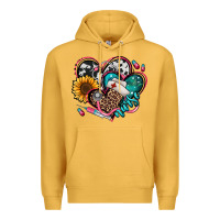 Mustard nurse hearts Premium Hoodie - Jasminsmagicworld