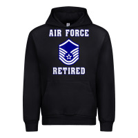 Black military master sergeant air force retired t shirt Urban Hoodie - PixelWave