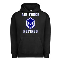 Pigment Black military master sergeant air force retired t shirt Urban Hoodie - PixelWave