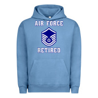 Pigment Pebble Blue military master sergeant air force retired t shirt Urban Hoodie - PixelWave
