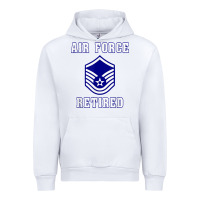 White military master sergeant air force retired t shirt Urban Hoodie - PixelWave