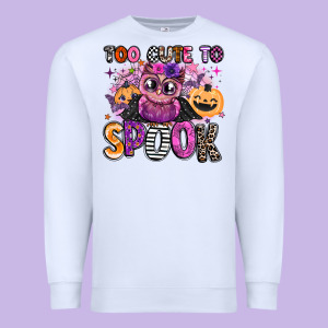 Wicked Cute Too Cute To Spook Premium Sweatshirt Designed By Barkaloodesign