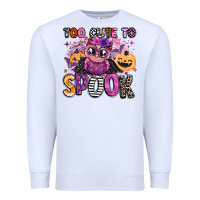 White wicked cute too cute to spook Premium Sweatshirt - BarkalooDesign