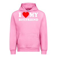 Fuchsia Pink I Love My Boyfriend T-Shirt Urban Hoodie - PixelWave