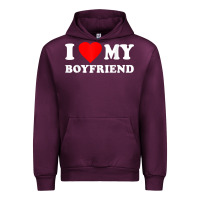 Mauve Wine I Love My Boyfriend T-Shirt Urban Hoodie - PixelWave