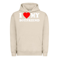 Pigment French Oak I Love My Boyfriend T-Shirt Urban Hoodie - PixelWave