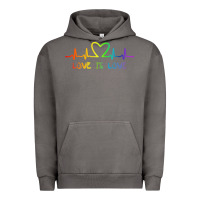 Pigment Tornado LGBT Love Rainbow Heartbeat Urban Hoodie - PixelWave