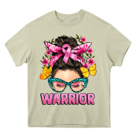 Mossy cancer warrior messy bun Heavy Core Tee - BarkalooDesign
