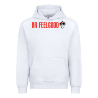 White Dr. Feelgood Urban Hoodie - PixelWave