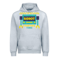Heather Grey it's robot fighting time funny robotics engineer battle bots Urban Hoodie - PixelWave