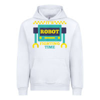 White it's robot fighting time funny robotics engineer battle bots Urban Hoodie - PixelWave