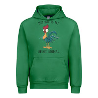 Emerald Moana Hei Hei Is My Spirit Animal Portrait Urban Hoodie - PixelWave