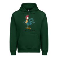 Forest Green Moana Hei Hei Is My Spirit Animal Portrait Urban Hoodie - PixelWave
