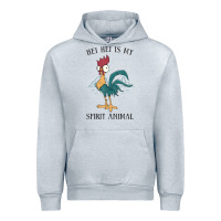 Heather Grey Moana Hei Hei Is My Spirit Animal Portrait Urban Hoodie - PixelWave