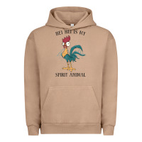 Pigment Burro Moana Hei Hei Is My Spirit Animal Portrait Urban Hoodie - PixelWave