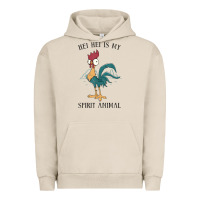 Pigment French Oak Moana Hei Hei Is My Spirit Animal Portrait Urban Hoodie - PixelWave