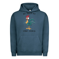 Pigment Midnight Navy Moana Hei Hei Is My Spirit Animal Portrait Urban Hoodie - PixelWave