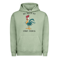 Pigment Oil Green Moana Hei Hei Is My Spirit Animal Portrait Urban Hoodie - PixelWave