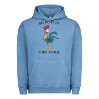 Pigment Pebble Blue Moana Hei Hei Is My Spirit Animal Portrait Urban Hoodie - PixelWave