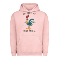 Pigment Salmon Moana Hei Hei Is My Spirit Animal Portrait Urban Hoodie - PixelWave