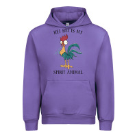 Tulip Moana Hei Hei Is My Spirit Animal Portrait Urban Hoodie - PixelWave