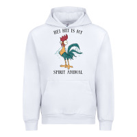 White Moana Hei Hei Is My Spirit Animal Portrait Urban Hoodie - PixelWave