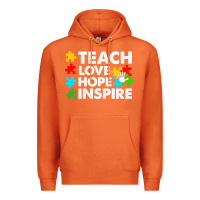 Carrot Teach Love Hope Inspire Premium Hoodie - CowhideDigitalArt