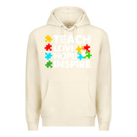 Sandshell Teach Love Hope Inspire Premium Hoodie - CowhideDigitalArt