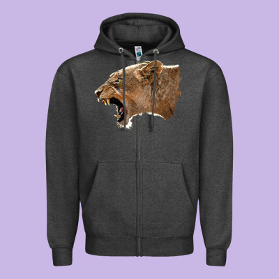 Puma Head Zipper Hoodie Designed By Lillyallendesigns