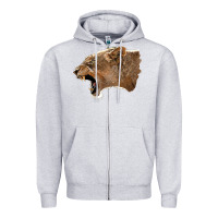 Heather Grey Puma Head Zipper Hoodie - LillyAllenDesigns