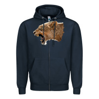 Navy Puma Head Zipper Hoodie - LillyAllenDesigns