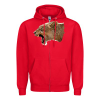 Red Puma Head Zipper Hoodie - LillyAllenDesigns