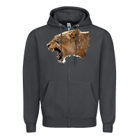 Smoke Puma Head Zipper Hoodie - LillyAllenDesigns