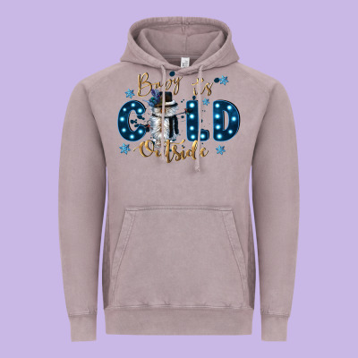 Baby Its Cold Outside Vintage Hoodie Designed By Cowgirlartshop