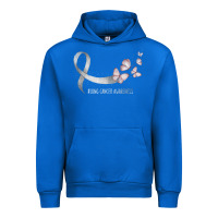 Cobalt pretty white ribbon support lung cancer awareness t shirt Urban Hoodie - Craftify