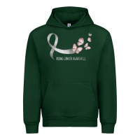 Forest Green pretty white ribbon support lung cancer awareness t shirt Urban Hoodie - Craftify