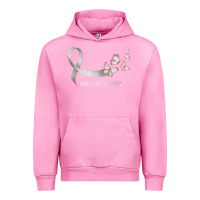 Fuchsia Pink pretty white ribbon support lung cancer awareness t shirt Urban Hoodie - Craftify