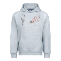 Heather Grey pretty white ribbon support lung cancer awareness t shirt Urban Hoodie - Craftify