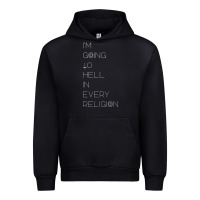 Black i'm  going to  hell in  every  religion Urban Hoodie - Craftify