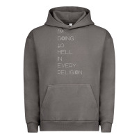 Pigment Tornado i'm  going to  hell in  every  religion Urban Hoodie - Craftify