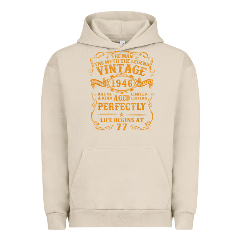 Vintage 1946 The Man Myth Legend 77 Year Old Birthday Gifts Urban Hoodie by trangStudio | Teevron