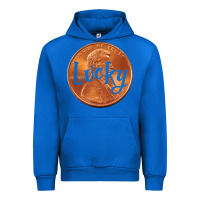 Cobalt Cute Good Luck Gift - Lucky Penny Urban Hoodie - Craftify