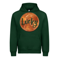 Forest Green Cute Good Luck Gift - Lucky Penny Urban Hoodie - Craftify